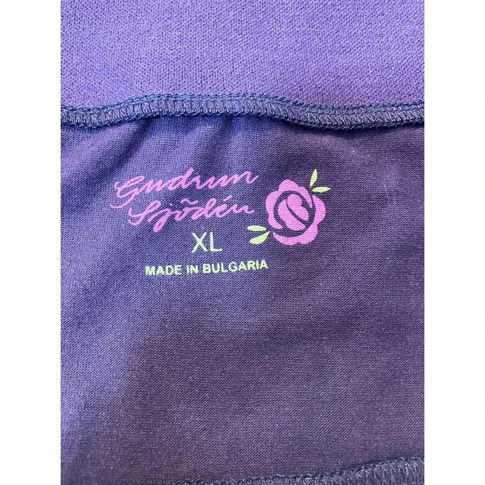 Gudrun Sjoden Purple Lyocell Jersey Maxi Skirt XL Tiered Scandi Lagenlook Plum